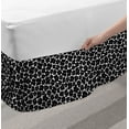 thumbnail image 2 of Floral Bed Skirt, Repeating Flower in Monotone on a Plain Background Bouquet Items, Elastic Bedskirt Dust Ruffle Wrap Around for Bedding Decor, 4 Sizes, Charcoal Grey and White, by Ambesonne, 2 of 2