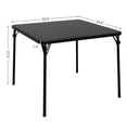 thumbnail image 6 of Kojooin Folding Table and Chair Set of 5, 33.6" Portable Square Folding Card Table & 4 Metal Frame PU/Metal Cushion Chairs, for Game Nights & Camping, 6 of 8