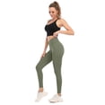 thumbnail image 4 of Women's Active Stretch Leggings with Pockets Mid Rise Yoga Pants, 4 of 7