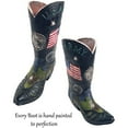 thumbnail image 3 of Urbalabs Western USA Flag Army Cowboy Boot Vase 10 Inch Black Green Military Cowboy Boot Flower Vase Decorative Cowboy Boots Vases Home Office Rustic Decor Country Living Wedding Centerpiece, 3 of 7