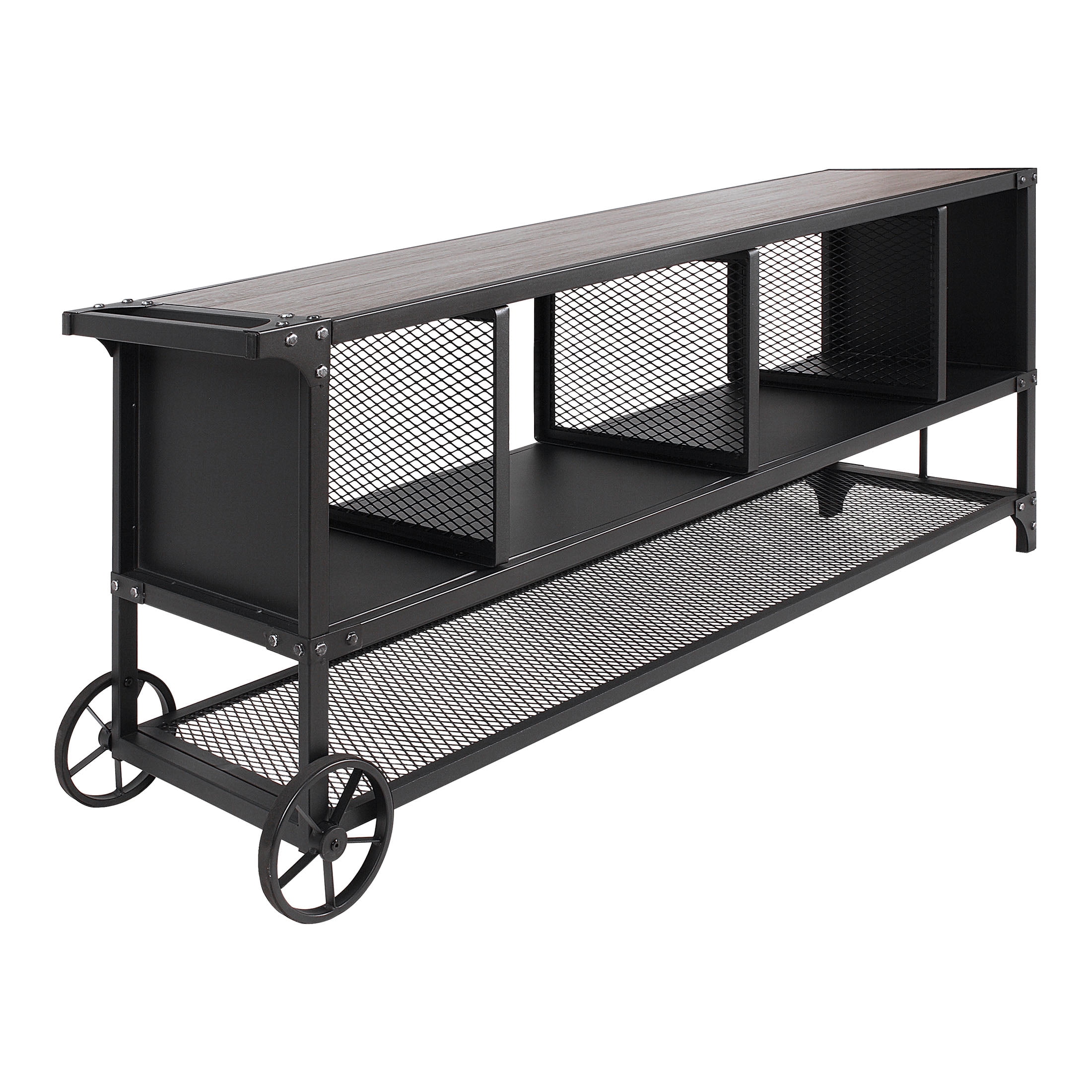 Furniture of America Asher TV Stand for TVs up to 76", Gray