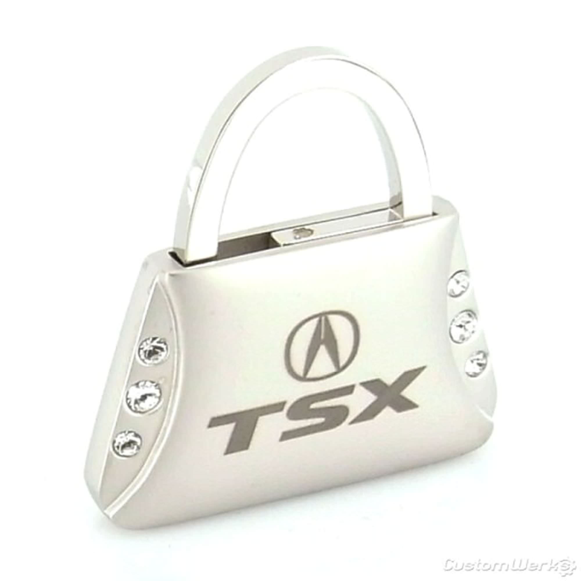 Acura RDX Teardrop Keychain - Shiny Chrome Laser-Etched Car Logo Key Fob
