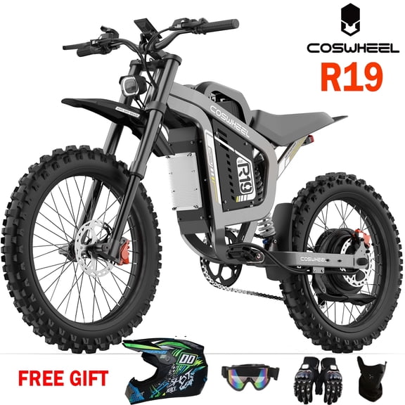 Coswheel R19 Electric Dirt Bike for Adults,9000W Peak Motor 60MPH Top Speed,72V 40AH Battery 125 Miles Range,19" Tires E-TrailX E-Dirt Bike, Hydraulic Brakes, Full Shock Absorption UL2849
