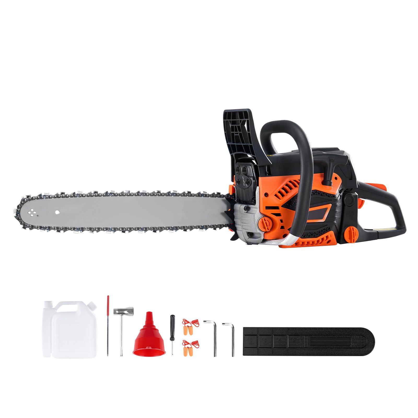 Zaverox 52CC 18 Inch 2.55HP Gas Powered Chainsaw, Handheld Cordless Petrol Chain Saw for Tree Trimming Wood Cutting Garden Farm Use