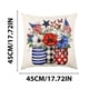 thumbnail image 5 of Xihbxyly Funda de Cojín Del Día de La Independencia: Diseño de Bandera Estadounidense Patriótica, Rojo, Blanco y Azul, Mezcla de Algodón y Lino, 45 X 45 Cm, Cojín Decorativo para Sofá, Cama y Camping, 5 of 7