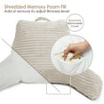thumbnail image 2 of Nestl Backrest Reading Pillow, Back Support Pillow with Arms, Shredded Memory Foam Bed Rest Pillow, Linen, 2 of 6
