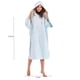 thumbnail image 2 of Traje de surf Traje de baño Traje de baño Cambiador Poncho de playa con capucha Microfibra Azul claro, 2 of 9