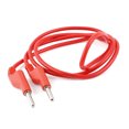 thumbnail image 2 of a14061100ux0449 - MultÃ­metro de doble conector conector banana prueba sonda 1 m de cable de 4 mm de largo de color rojo Unique Bargains probadores de voltaje, 2 of 2