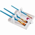 thumbnail image 3 of 1Pc Paint Brush Rest Holder White Plastic 4 Slots Paintings Brushes Rests Drip Tray Pad for Watercolor Oil Acrylic Painting, 3 of 7