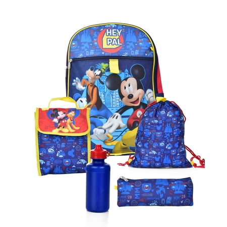 MICKEY MOUSE 5 PIECE BACKPACK SCHOOL SET (Best Quality Backpack Brands)