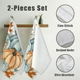 thumbnail image 3 of Fall Blue Pumpkin Kitchen Hand Towels Floral Halloween Dish Cloth Fingertip Towel Decorative Soft Quality Premium Guest Towel for Bathroom Spa Gym Sport, 3 of 6