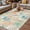 Green Brown, variant on Teal Red Jellyfish Coastal Outdoor Rug for Patio/Deck/Porch, Non-Slip Large Area Rug 5 x 8 Ft, Summer Beach Coral Starfish Nautical Indoor Outdoor Rugs Washable Area Rugs, Camping Rug Carpet Runner