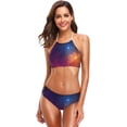 thumbnail image 2 of Dreamtimes Colorful Galaxy Stardust Nebula Swimsuits Padded Bikini Sets Sexy Swimwear for Women, X-Large, 2 of 7