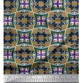 thumbnail image 1 of Soimoi Cotton Duck Fabric Check & Geometric Print Sewing Fabric Yard 42 Inch Wide, 1 of 3