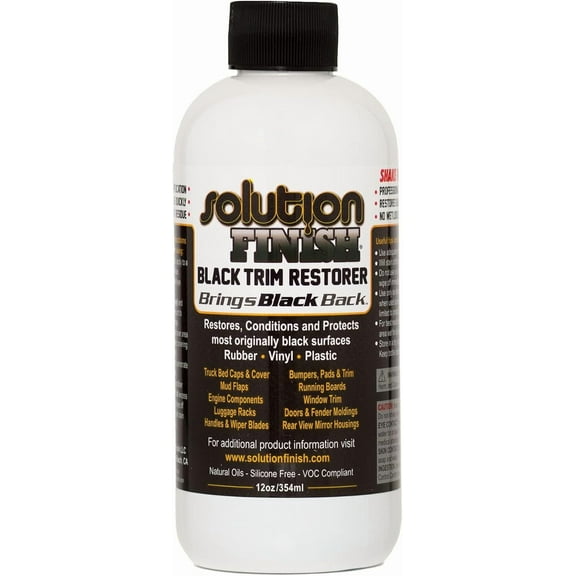 Solution Finish - Black Plastic & Vinyl Trim Restorer - Black (12 oz)