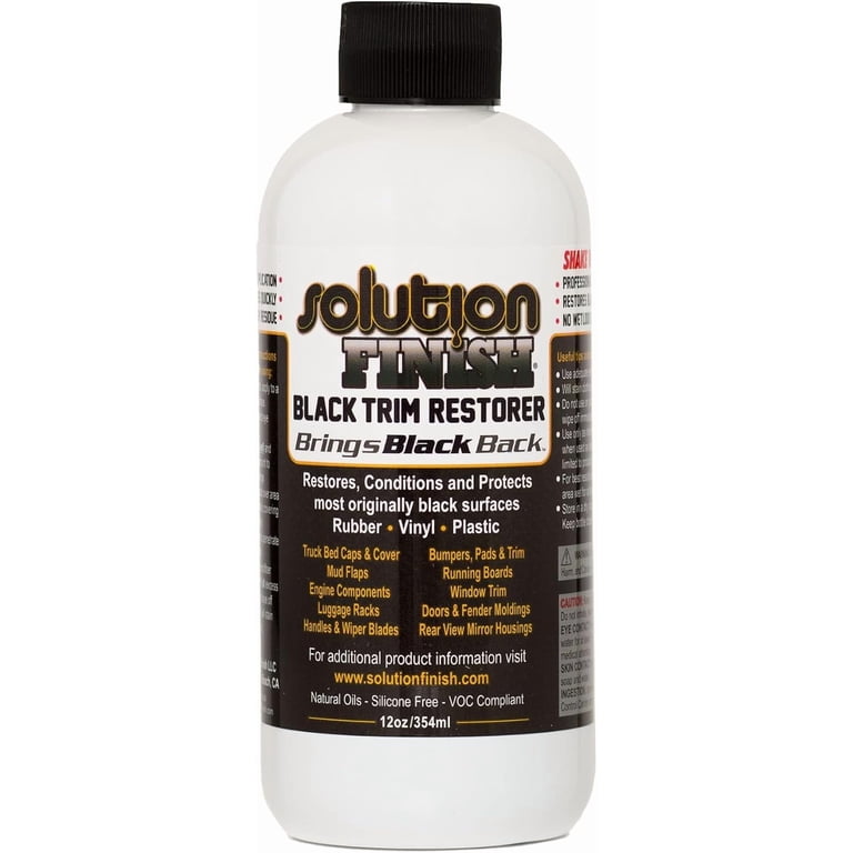 Solution Finish Black Plastic & Vinyl Trim Restorer, 12 Oz photo 1