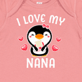 thumbnail image 4 of Inktastic I Love My Nana with Cute Penguin and Hearts Girls Baby Bodysuit, 4 of 5