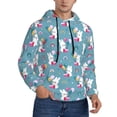 thumbnail image 2 of Haiem Rabbit And Rainbow Patterned Men's Hoodie with Kangaroo Pocket - Ideal Pullover Sweatshirt for Daily Wear, Travel, and Home-4X-Large, 2 of 7