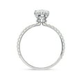 thumbnail image 4 of AFFY Hidden Halo Engagement Ring for Women, 1.50 Carat (ctw) Oval and Round Cut Lab Grown Diamond Solitaire Ring In 10K Solid White Gold F-G, VS-SI Quality Gifts For Her Ring Size-5.5, 4 of 6