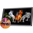 thumbnail image 1 of Cuadros Decorativos Kits de pintura de diamantes de cuatro Pegasos decoración de arte Wdftyju de pared para el hogar con taladro cuadrado completo, 1 of 8