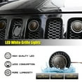 thumbnail image 6 of GTINTHEBOX Front Grille Smoked White DRL Marker LED Lights Kit For 2007-2018 Jeep wrangler JK, 6 of 10