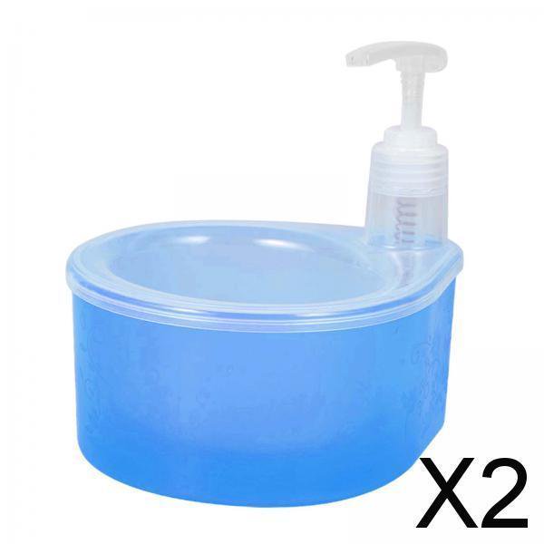 2x Dispensador de Jabón Y Soporte para Fregador, Botella con Bomba de Líquido, Dispensador de Jabón para Lavar Platos de Fregadero para El Hogar, Baño 2 piezas