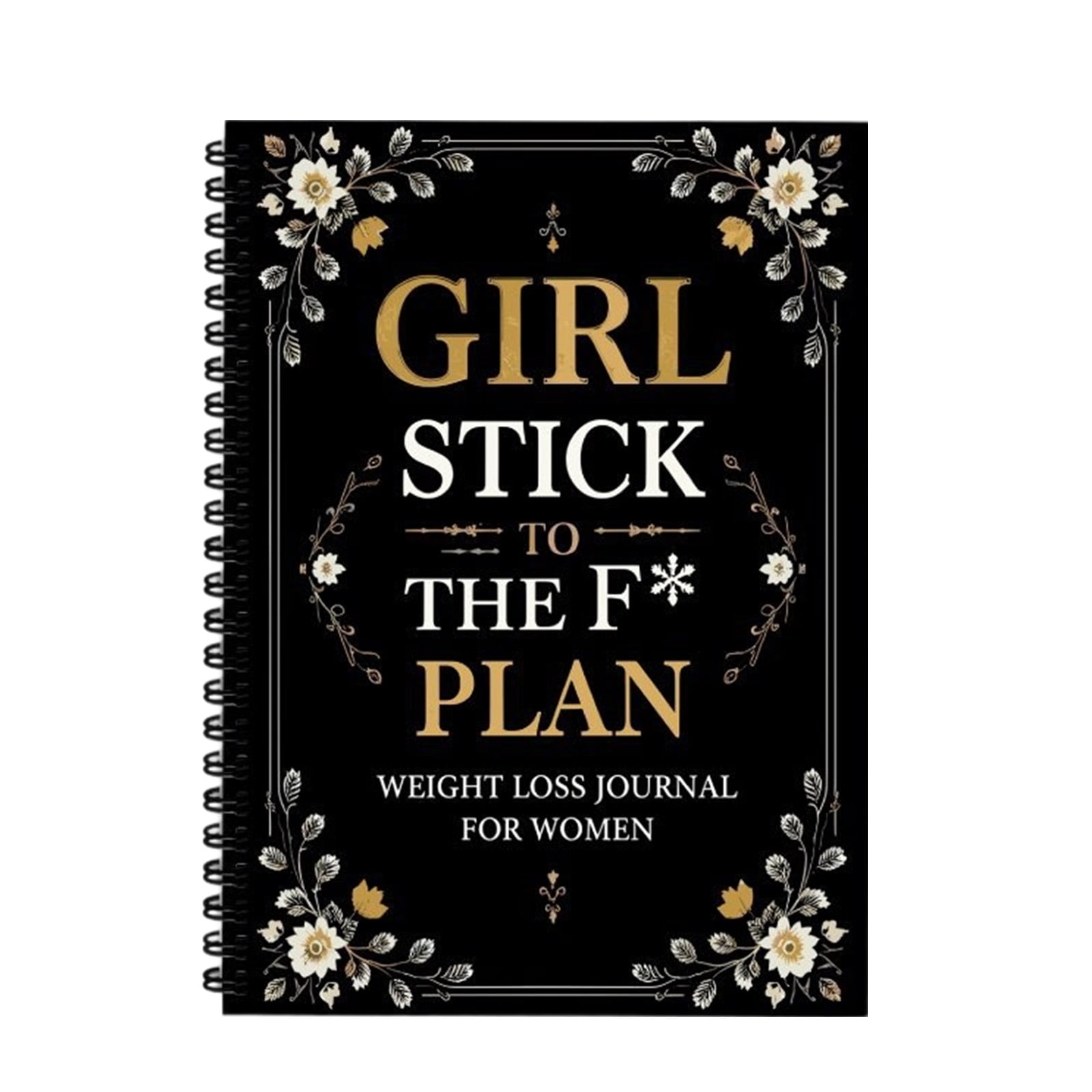 nzhaoha Stick To The Plan Wellness Journal for Women Spiral Bound Daily Food Exercise Goal Log 5.8x8.3 Inch Personal Fitness Diary