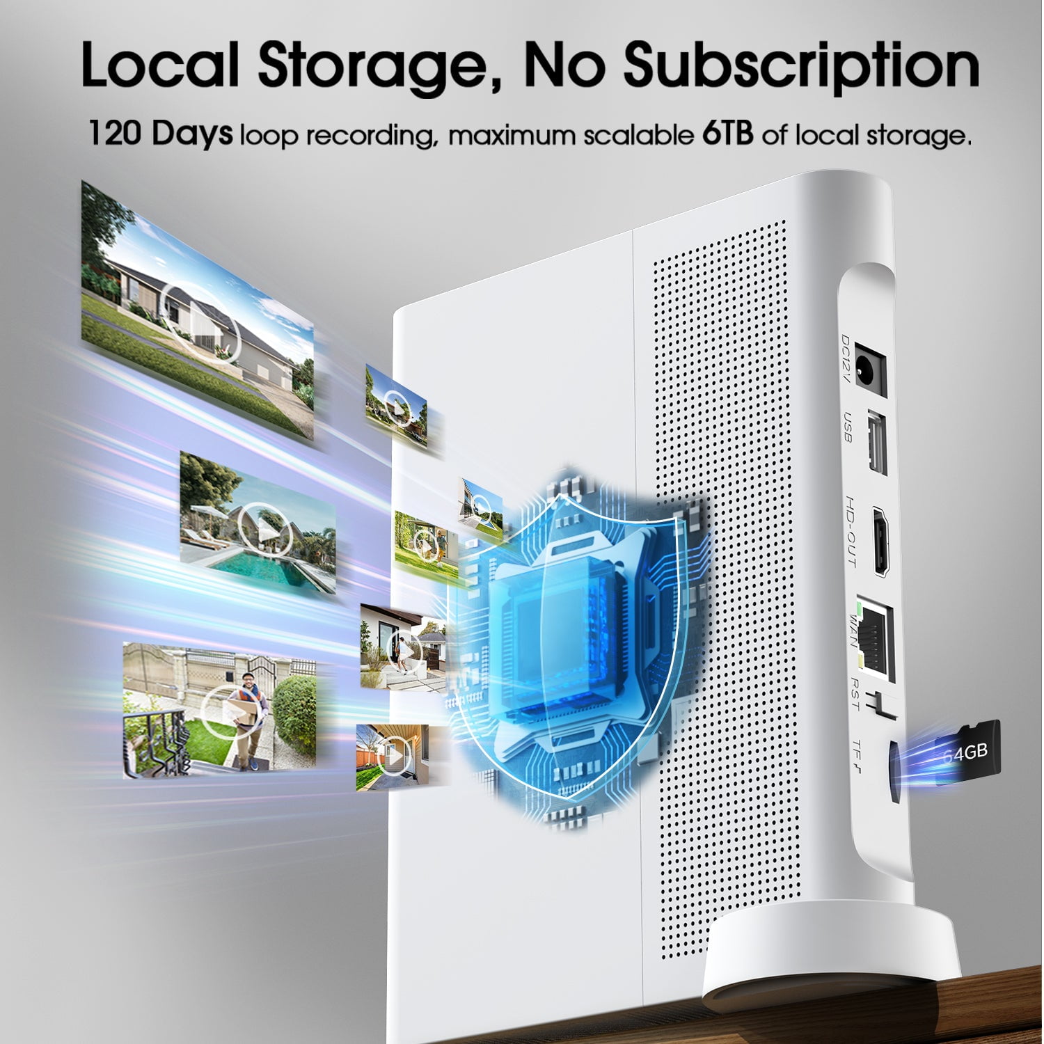 Toguard SC51 10CH Solar Security Camera System Outdoor with NVR, CCTV Camera Security System Wireless HDMI Connector