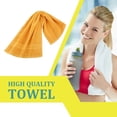 thumbnail image 3 of Cotton Sports Towel Solid Color Rectangular Replacement Water Absorbent Running Bodybuilding Towel Washcloth Accessories, 3 of 10
