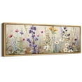 thumbnail image 5 of IDEA4WALL Extra Large Framed Canvas Print Wall Art Vintage Botanical Elegance Pastel Wildflower Illustrations Antique Wall Decorative Oversized Artwork Relax/Calm for Living Room - 60"x20", 5 of 5