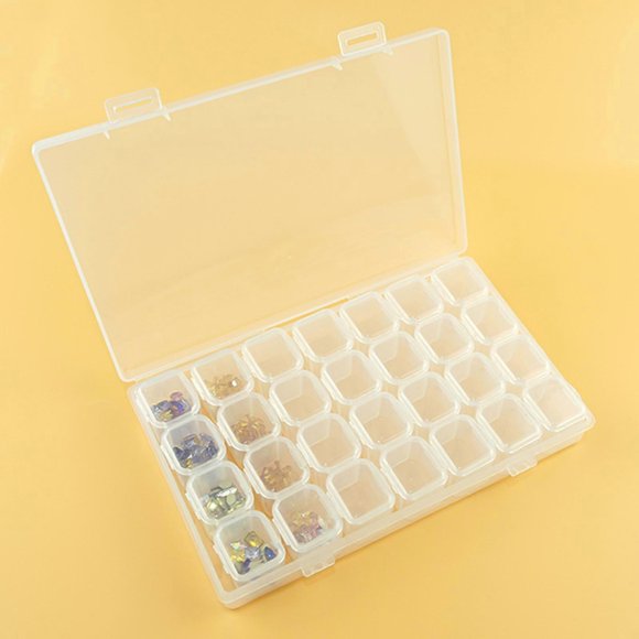Storage Case Transparent Container 56 Grid Embroidery Bead DIY Diamond Painting Drill Crystal Rhinestone Organizer Box