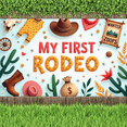 thumbnail image 3 of Cowboy Theme My First Rodeo Banner Decorative Elements Western Cowboy Hat Cactus Birthday Party for Kids Party Indoor Decoration Western Theme, 3 of 8