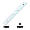 thumbnail image 3 of Uxcell Straight Line Connector, 6 Pack 7.1inch Inside Joint Brackets with M6 Screws for 4040 Series T Slot 8mm (Silver), 3 of 6