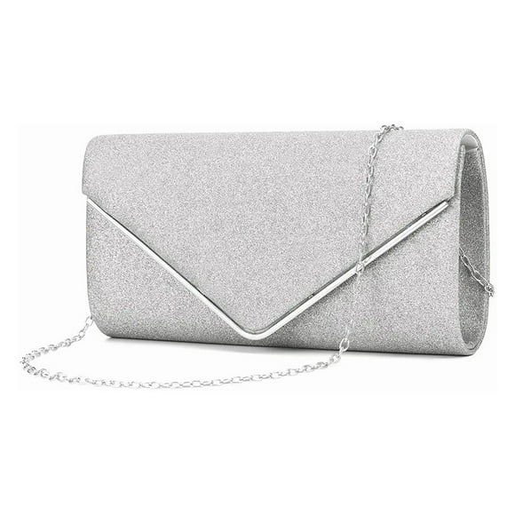 Women Evening Handbag, Silver Easy To Match Fashionable Elegant Women Evening Bag Single Shoulder  for Party for Evening Silver Average Size