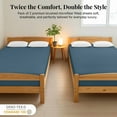 thumbnail image 3 of Lux Decor 2-Pack Full Fitted Sheets Only - 16" Deep Pocket, Brushed Microfiber Bottom Sheets, 360° Elastic Fit, Wrinkle & Fade Resistant - Navy Blue Ashes, 3 of 10