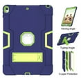 thumbnail image 3 of iPad Air 3 Case 10.5" (2019), iPad Pro 10.5" Case, Allytech Three Layers Shockproof Kickstand Heavy Protection Bumper Defender Anti-Scratch Back Cover for Apple iPad Air 3/ Pro 10.5", Darkblue/Green, 3 of 8