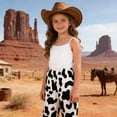 thumbnail image 2 of Tfken Jumpsuit For Girls Summer Sleeveless Graphic Comfy Casual Jumpsuit Daily Wear Toddler Comfortable Clothes Size 3-4 Years Black, 2 of 5
