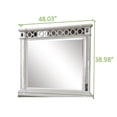 thumbnail image 6 of Symphony Mirror Front Queen 4 Pc Bedroom Set made with Wood in Silver, 6 of 15