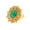 D004 Green, variant on by Touchstone Bollywood Royal South India Heritage Pretty Hand Embossed Fringes Designer Wedding Jewelry Cocktail Finger Ring In Gold Tone For Women.