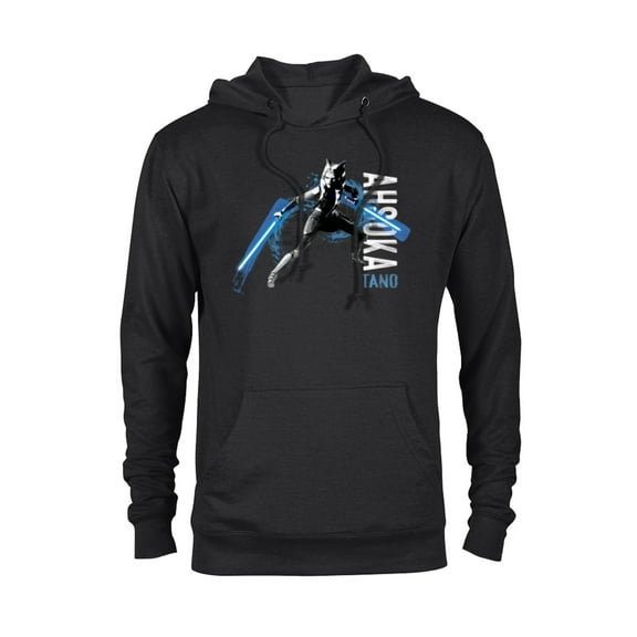 Star Wars The Clone Wars Ahsoka Tano Dual Lightsabers - Pullover Hoodie for Adults - Customized-Black