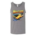 thumbnail image 2 of Wild Bobby, Ford Yellow Mustang Horsepower Cars and Trucks Men Graphic Tank Top, Heather Grey, Small, 2 of 6