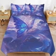 thumbnail image 6 of 3 Pcs Soft Bedding Set, Includes 1 Duvet Cover with Zipper And 2 Pillow,Shams Fantasy Butterfly Full(79"×90"), 6 of 8