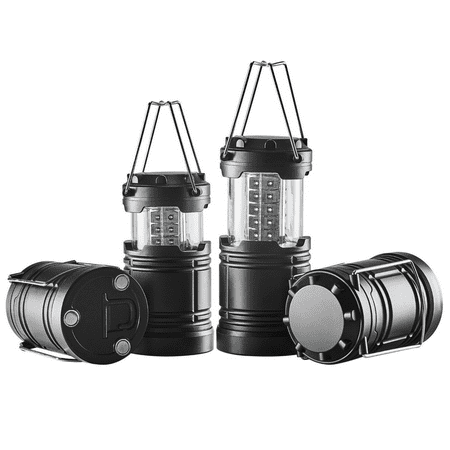 Collapsible LED Camping Lanterns Portable Camping Lights Set of 4 for Outdoor Hiking Emergency Use with Durable Design