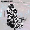 thumbnail image 7 of KUIFORTI Black Cow Print Gaming Chair Seat Cover Polyester Gaming Chair Seat Cover with 2Pcs Armrest Slipcover Anti Scratch Pet Resistant Guard for Office and Computer Chairs, 7 of 7