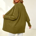 thumbnail image 6 of Otvok Women Soft Open Front Knit Cardigan, Drop Shoulder Long Sleeve Mid Length Loose Sweater Coat with Side Pockets, 6 of 7