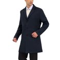 thumbnail image 4 of Lars Amadeus Men's Trench Coat Slim Fit Single Breasted Warm Long Overcoat, 4 of 7