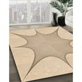 thumbnail image 3 of Ahgly Company Machine Washable Indoor Round Transitional Brown Sand Brown Area Rugs, 6' Round, 3 of 7