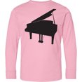 thumbnail image 3 of Inktastic Piano Silhouette Long Sleeve Youth T-Shirt, 3 of 5