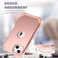 thumbnail image 3 of iPhone 14 Plus Case 6.7 inch 2022, Allytech Heavy Duty Hybrid Hard PC Back + Soft TPU Inner + Front PC Frame Drop Protection Case for iPhone 14 Plus 5G, Rosegold, 3 of 6