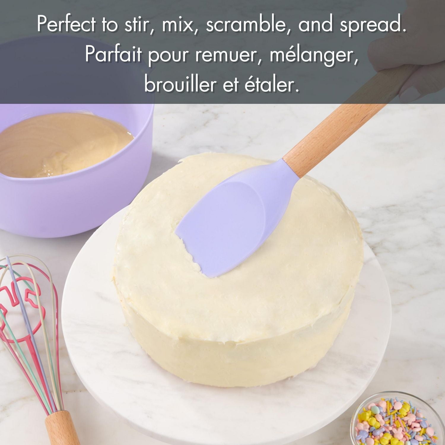 Way to Celebrate 11.6-inch Silicone Spoonula, Purple